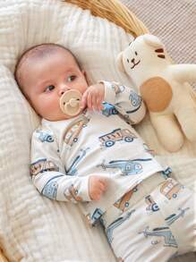 Cozy Pixies 男婴童汽車印花睡衣套裝 - 彩色 - 查看 4
