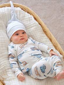 Cozy Pixies 男婴童汽車印花睡衣套裝 - 彩色 - 查看 6