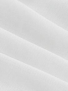 SHEIN MOD Solid Ruched Wrap Hem Bodycon White Summer Skirt