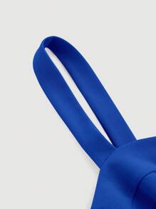 SHEIN MOD Solid Bustier Cami Dress - Royal Blue - View 3