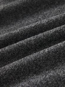 Men Zip Up Drawstring Hooded Thermal Lined Jacket, Warming - Dark Grey - View 4