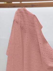 SHEIN Frenchy Plus Eyelet Embroidery Butterfly Sleeve Schiffy Tee