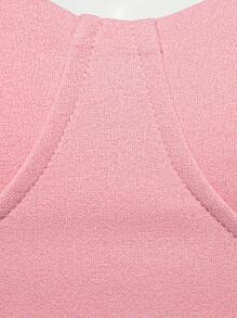 SHEIN BAE Off Shoulder Appliques Detail Lantern Sleeve Crop Top