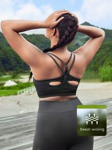 Easithlete Plus High Support Sports Bra - Dark Grey - View 1