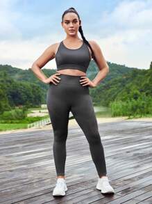 Easithlete Plus High Support Sports Bra - Dark Grey - View 2