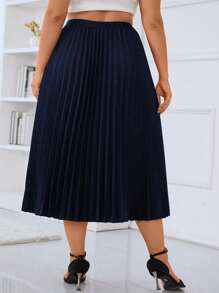Celure 大碼高腰百褶半身裙