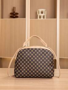 Mini Full Print Fashion Handbag With Adjustable Shoulder Strap - Multicolor - View 2