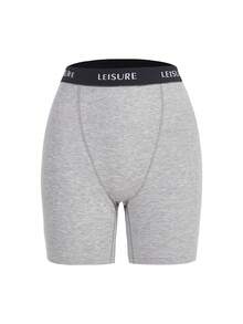 Ocili Quần short đi xe đạp có sườn Melange co giãn và thoải mái - Xám - Xem 4