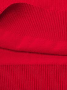 Men Solid V-neck Sweater Vest Without Shirt - Red - View 4