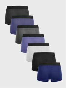 Men 7pcs Letter Graphic Boxer Brief - Multicolor - View 2