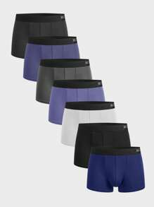 Men 7pcs Letter Graphic Boxer Brief - Multicolor - View 3