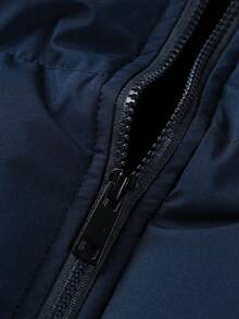 Manfinity Hypemode Áo khoác có mũ trùm đầu có khóa kéo cho nam 1 chiếc - Màu xanh hải quân - Xem 6