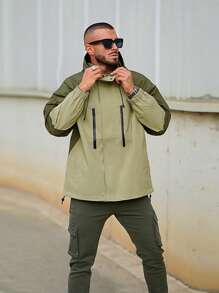 Áo khoác Nam - xanh quân đội - Xem 5