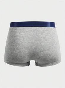 Men 5pcs Letter Graphic Contrast Tape Boxer Brief - Multicolor - View 4