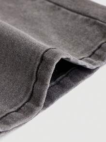 SHEIN Girlism Teen Girl Cat Whisker Washed Flare Leg Jeans