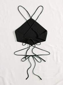 Trelyra 十字交叉後背繫帶針織上衣