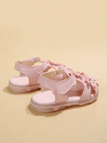 嬰兒時尚花貼花涼鞋 - 粉色 - 查看 4