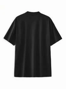 EURMUSE Men Solid Mock Neck Tee - Black - View 2