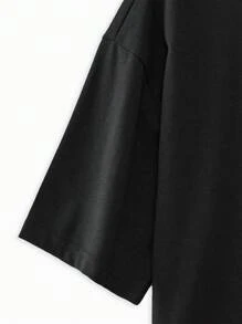 EURMUSE Men Solid Mock Neck Tee - Black - View 4