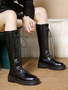 女士們時髦戶外靴子 - 黑色 - 查看 3