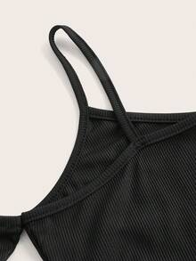 Mystic heart Fairycore Eyes Graphic Cold Shoulder Bell Sleeve Top - Black - View 3