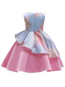 Cô Gái Trẻ In hoa Nơ mặt trước Đầm lễ phục - Nhiều màu - Xem 2