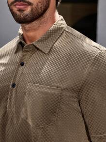 Manfinity Homme Men Pocket Patched Polo Shirt & Shorts - Brown - View 6