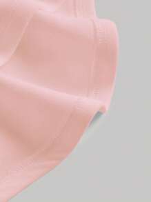 SHEIN x Marika Sila SHEIN MOD Solid Ruched Wide Strap Pink Top & Pink Bodycon Skirt - Pink - View 4