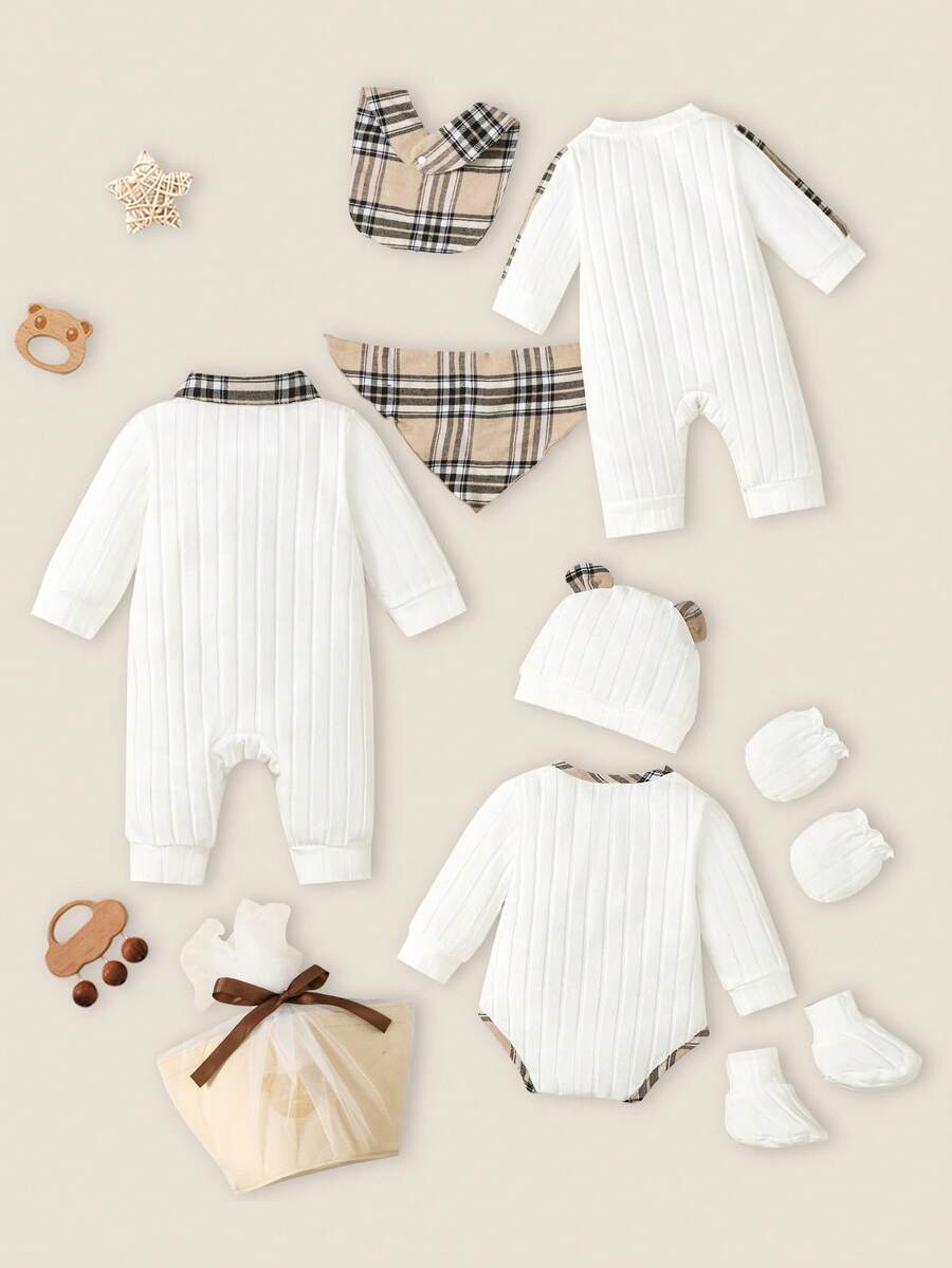 SHEIN Baby Boy 11pcs Plaid Print Bow Front Gift Set for Sale Australia