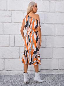 GENKIRA In Toàn bộ Cổ không đối xứng Đầm - Nhiều màu - Xem 2