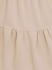 SHEIN Clasi Vestido de manga farol bajo con fruncido - Albaricoque - Ver 7