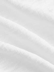 SHEIN MOD Viền Ruffle Ống tay áo Xù Hoa Sen Áo sơ mi - trắng - Xem 4