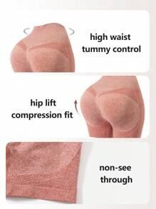 Easithlete 4pcs Breathable Scrunch Butt Sports Shorts Spandex Shorts Stretchy Shorts - Multicolor - View 6