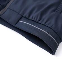 Men Zip Up Coat - Navy Blue - View 4