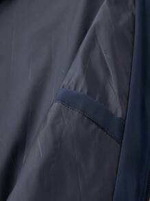Men Zip Up Coat - Navy Blue - View 6