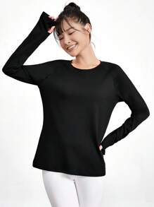 Activina 吸汗速乾 通気性スポーツ用圧縮シャツ - ブラック - チェックする 4