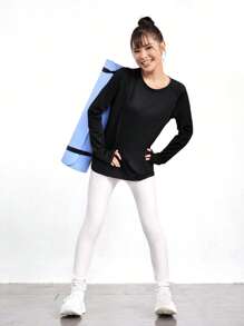 Activina 吸汗速乾 通気性スポーツ用圧縮シャツ - ブラック - チェックする 6