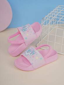 de niños Chanclas de casa , de moda , cómodo , transpirable , con patrón de dibujos animados exterior Zapatillas - Rosa - Ver 1