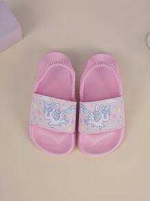 de niños Chanclas de casa , de moda , cómodo , transpirable , con patrón de dibujos animados exterior Zapatillas - Rosa - Ver 3