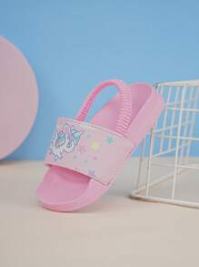 de niños Chanclas de casa , de moda , cómodo , transpirable , con patrón de dibujos animados exterior Zapatillas - Rosa - Ver 4
