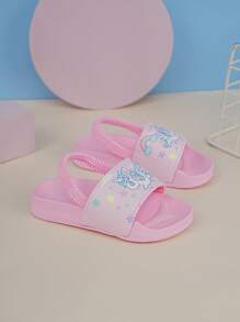 de niños Chanclas de casa , de moda , cómodo , transpirable , con patrón de dibujos animados exterior Zapatillas - Rosa - Ver 5