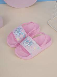 de niños Chanclas de casa , de moda , cómodo , transpirable , con patrón de dibujos animados exterior Zapatillas - Rosa - Ver 7