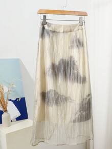 DAZY Tie Dye Mesh Overlay Skirt - Multicolor - View 9