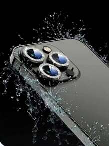 3pcs Eagle Eye Rhinestone Decor Lens Protectors Compatible With iPhone
