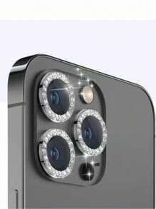 3pcs Eagle Eye Rhinestone Decor Lens Protectors Compatible With iPhone
