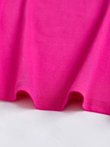 Teen Girls Slogan & Butterfly Print Tee - Hot Pink - View 4