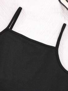 SHEIN 女大童吊帶洋裝&蝴蝶圖案落肩袖連帽衫 - 彩色 - 查看 7