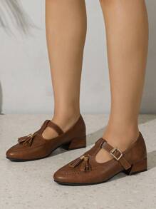 Flache Schuhe Französisch Vintage Gemütlich runder Zehenpartie, Flache Frühling & Herbst Schnürung, Damen