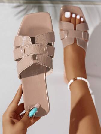 女性蛇印花平底涼鞋,時髦&舒服的,合適的適用於戶外運動