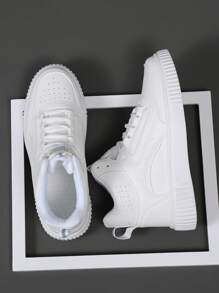 Thoải mái Trắng Kích thước lớn Nam Cao-top Thể thao Giày thể thao - trắng - Xem 5